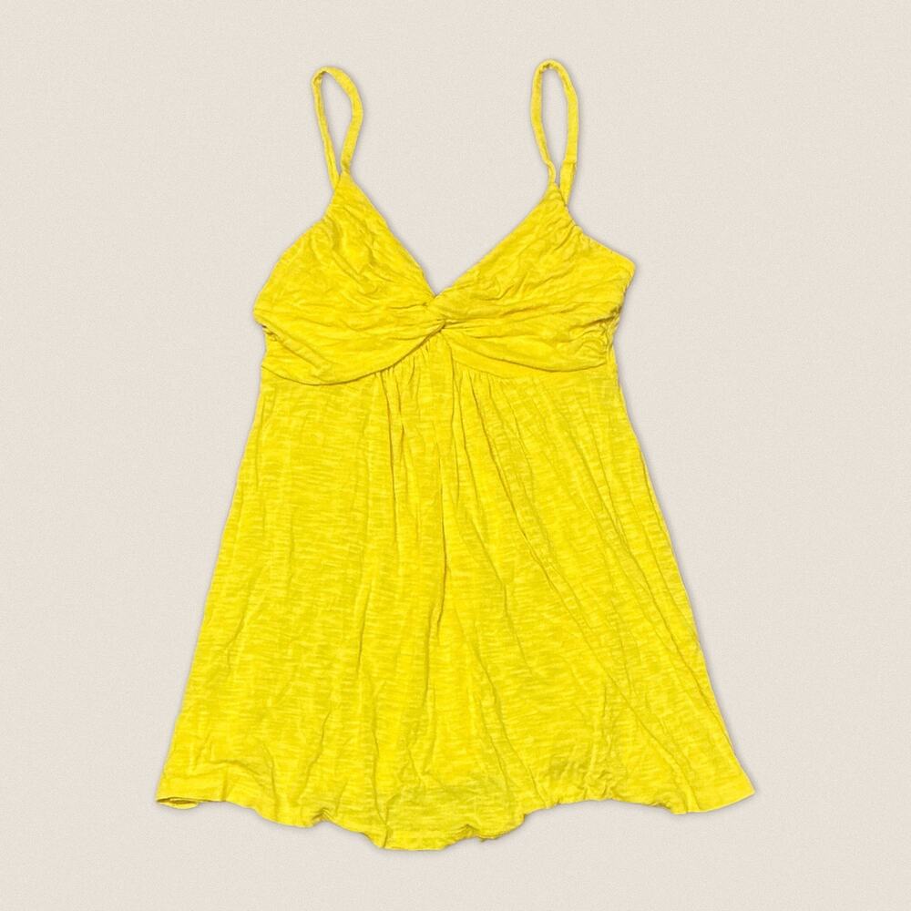 Y2K 2000s Summer Yellow Spaghetti Strap Cami Tank Top Forever 21 F21 - Small - Picture 1 of 7